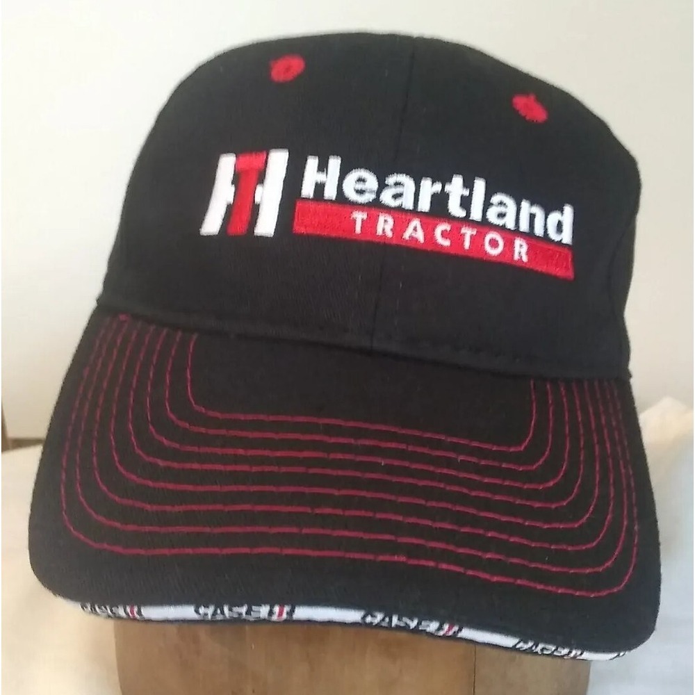 Case Agriculture Baseball Hat Cap Heartland Tractors Black Hook Loop Embassy‎